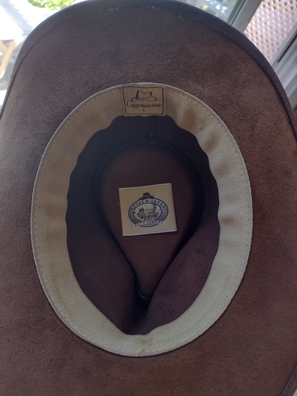 Men's Leather Western Hat in Dark Brown - Classic Braided Band - Picture 6 of 8